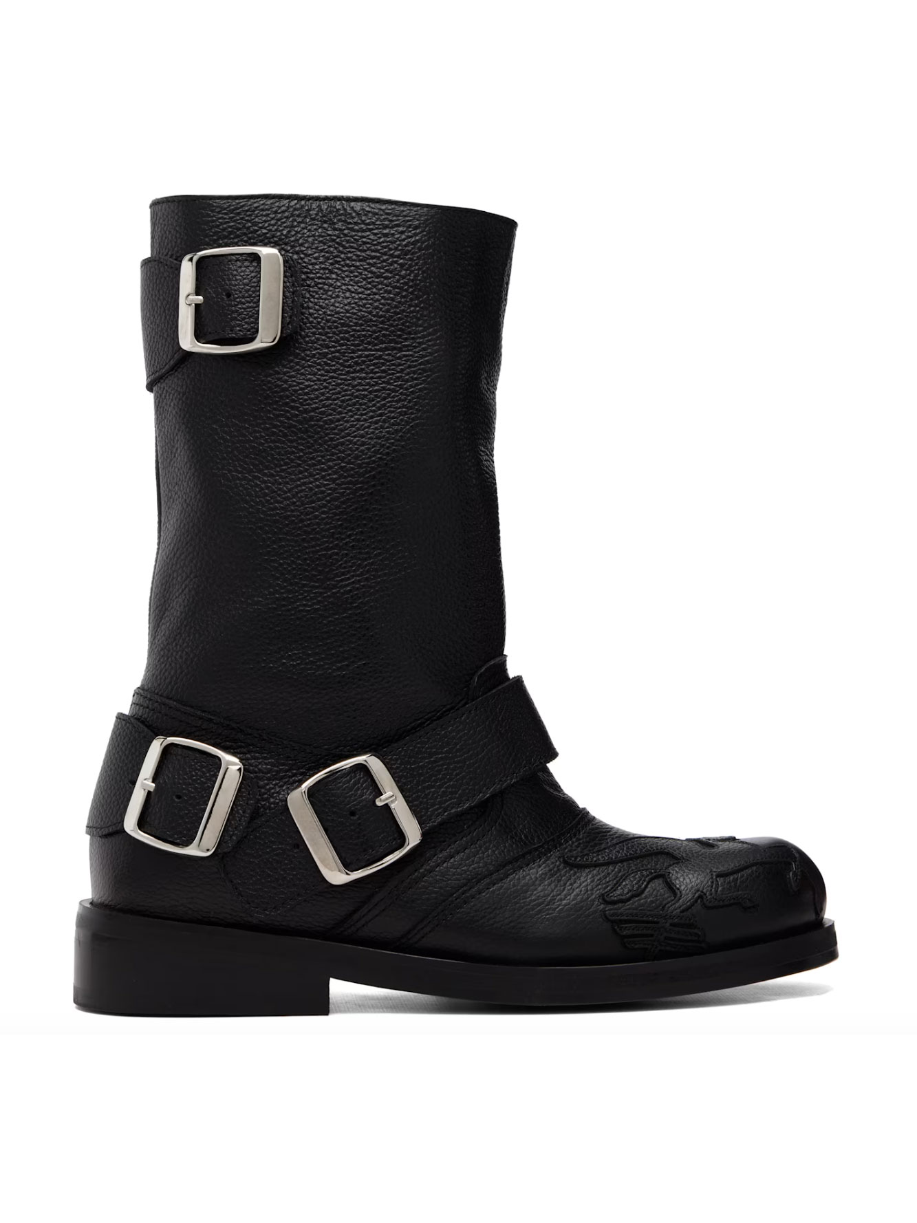 Stefan Cooke Black Pegasus Biker Boots