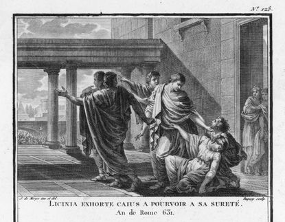 Caught up in the violent conflict between the Senate and the People Tribune of the People Caius Gracchus is begged by his wife Licinia to flee.