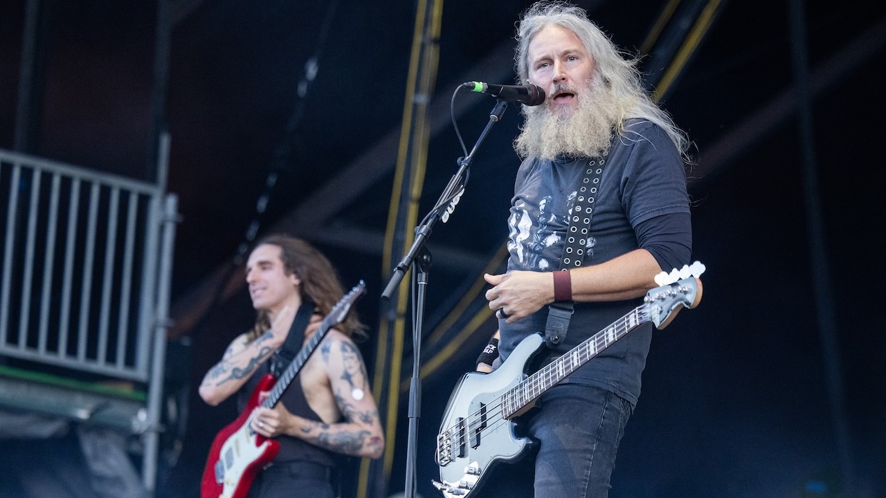 Nick Johnston and Troy Sanders of Mastodon perform at the Festival d'&amp;eacute;t&amp;eacute; de Qu&amp;eacute;bec on July 11, 2025 in Quebec City, Quebec.
