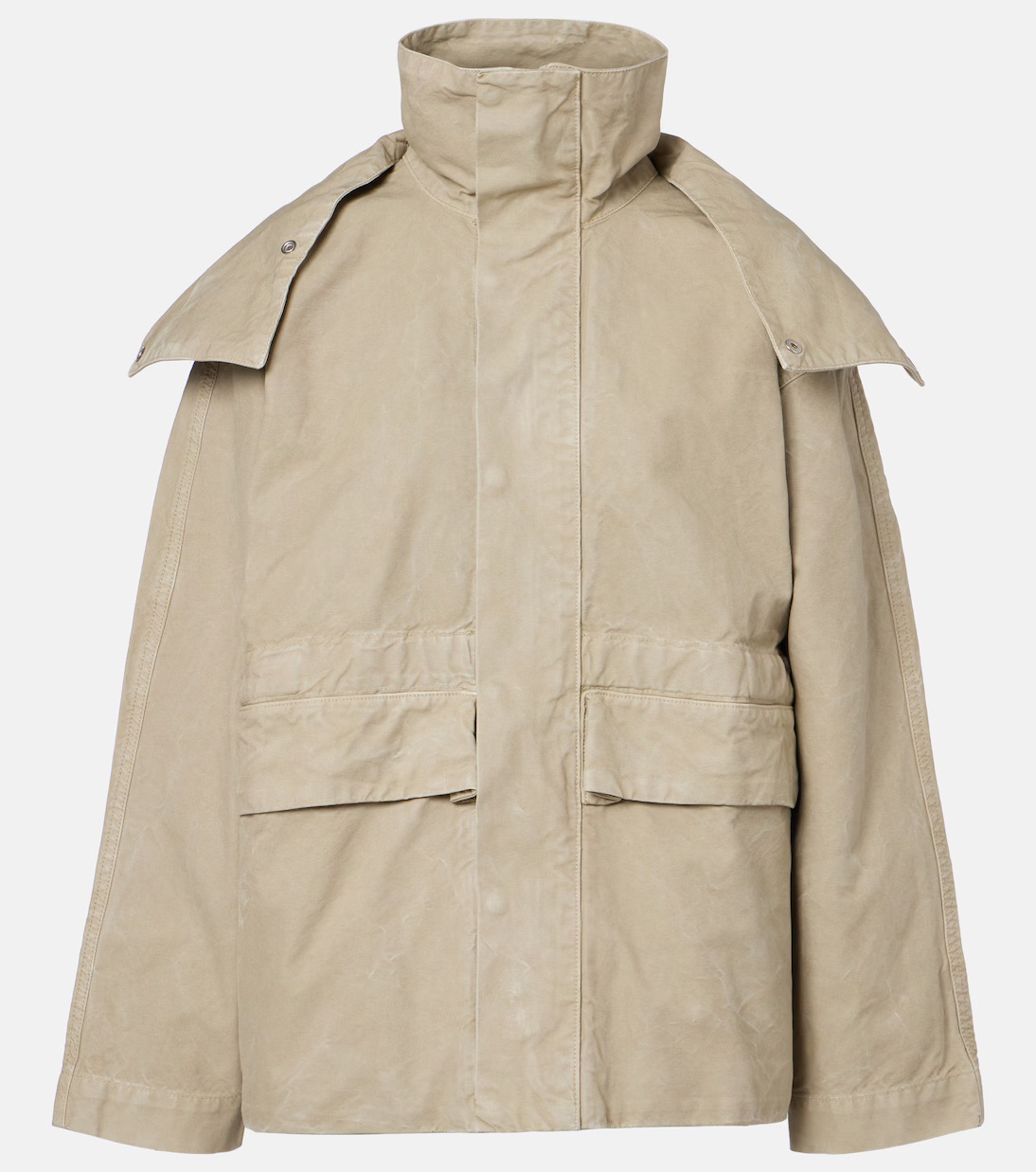 Victoria Beckham, Hooded Cotton Canvas Jacket