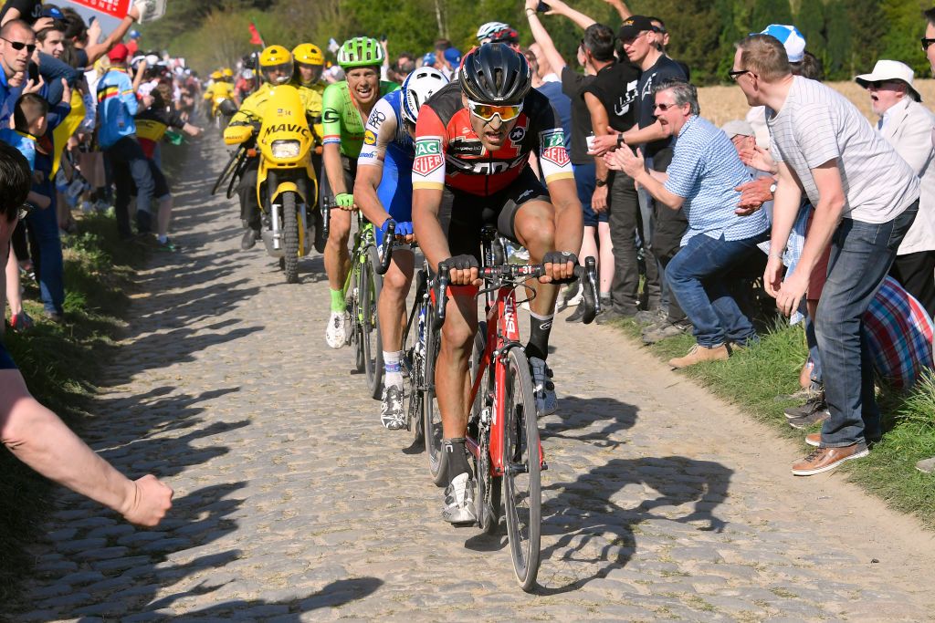 Cycling: 115th Paris - Roubaix 2017
Greg VAN AVERMAET (BEL)/ Zdenek STYBAR (CZE)/ Sebastian LANGEVELD (NED)/
Compiegne Paris - Roubaix (257Km)/
PR / pool bp &Acirc;&copy; Tim De Waele