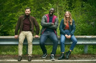 The Takedown cast: Omar Sy, Laurent Lafitte and Izïa Higelin
