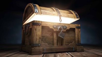 glowing treasure chest