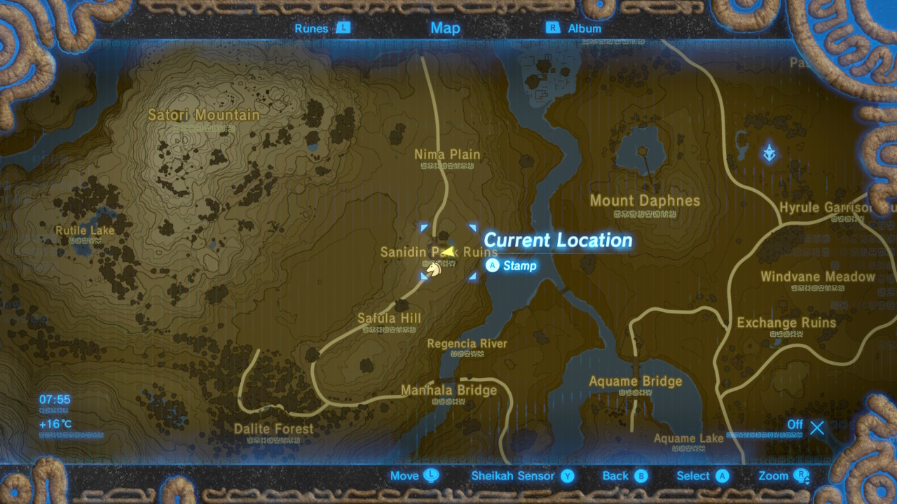 Sanidin Park Ruins Collection Breath of the Wild Captured Memories Increased location on map