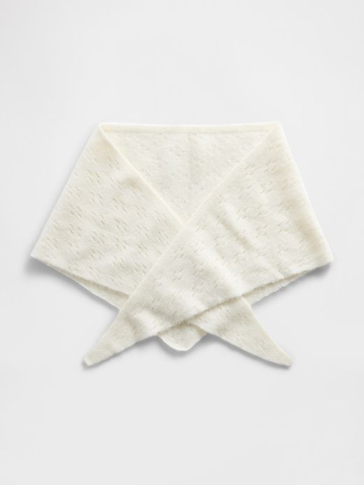 Pointelle Triangle Scarf