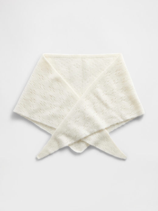 Pointelle Triangle Scarf