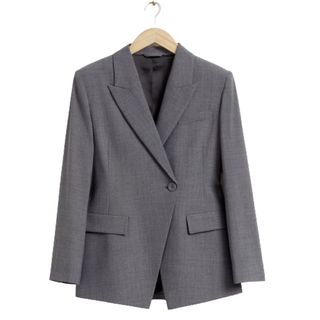 & Other Stories Double-Breasted Asymmetric Blazer