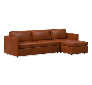 Harris Leather 2-Piece Chaise Sectional w/ Storage