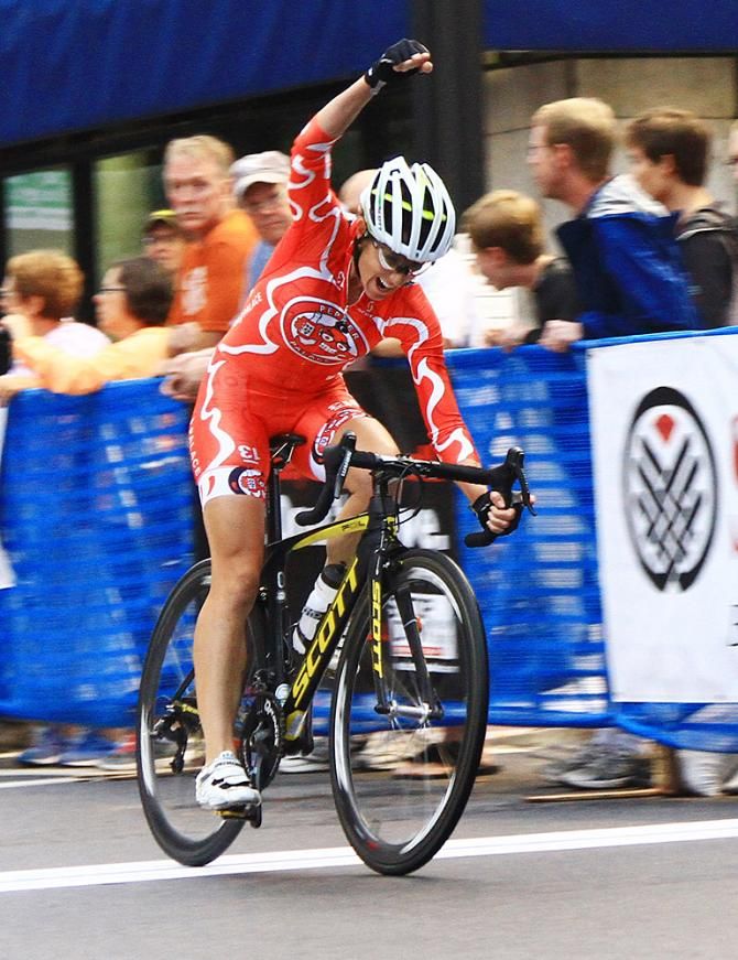 Sarah Fader takes the win for (Pepper Palace Pro Cycling)