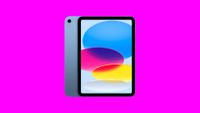 The new iPad on a pink background. 