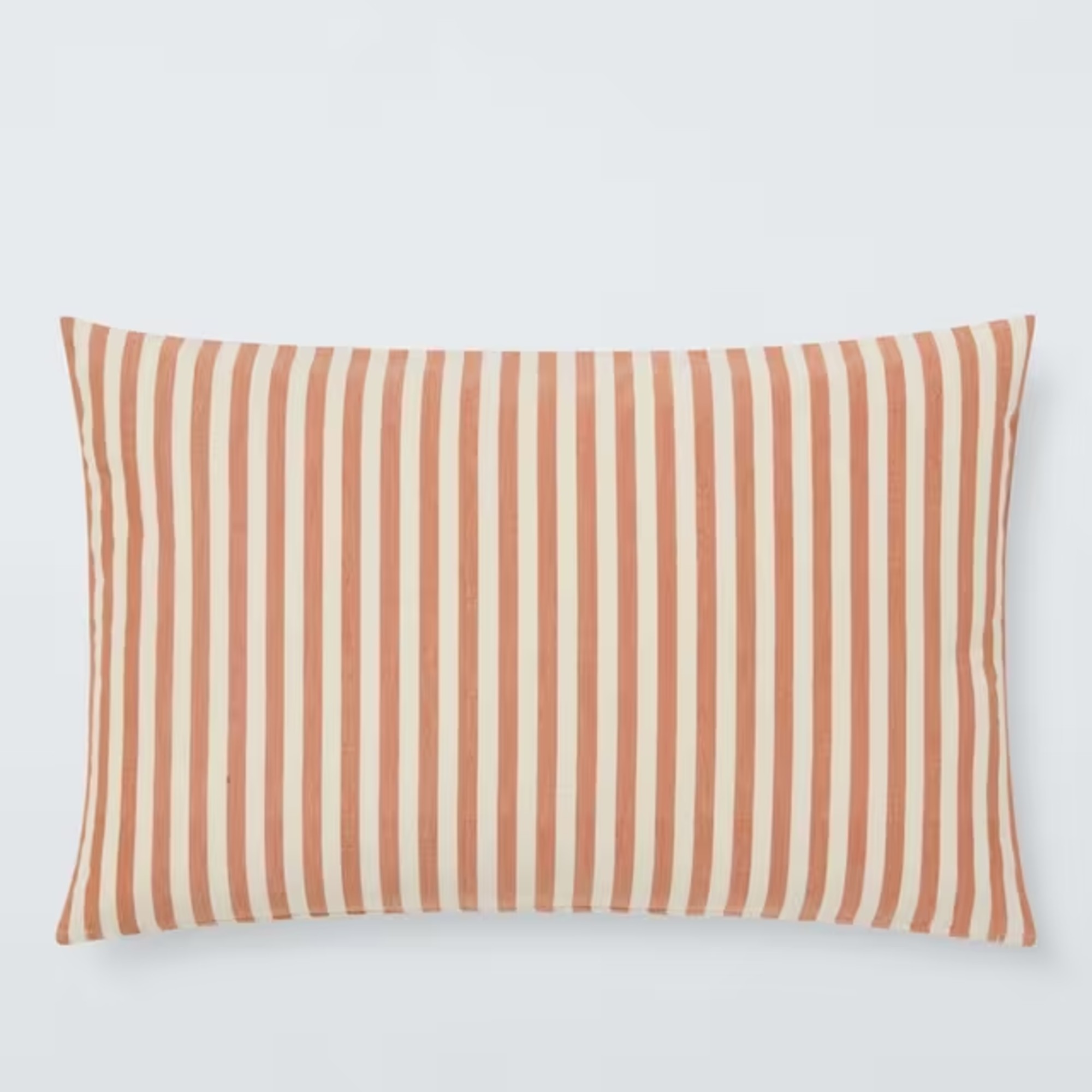 John Lewis Thin Stripe Indoor Outdoor Cushion, Sunset
