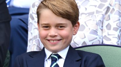 Prince George of Cambridge attends the Men's Singles Final at All England Lawn Tennis and Croquet Club on July 10, 2022 in London, England