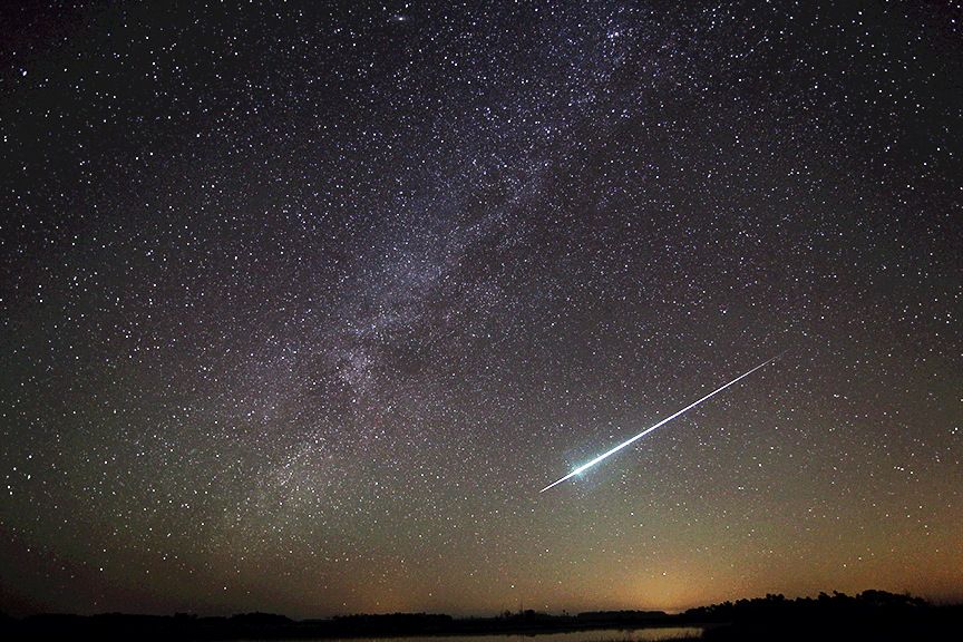 December is usually marked by a series of meteor showers. Geminid meteors (like the one seen in this picture of Florida) light up the skies at the beginning of the month, while the Ursids — which peak tonight (Dec. 21-22) — put on a show just before Christmas.