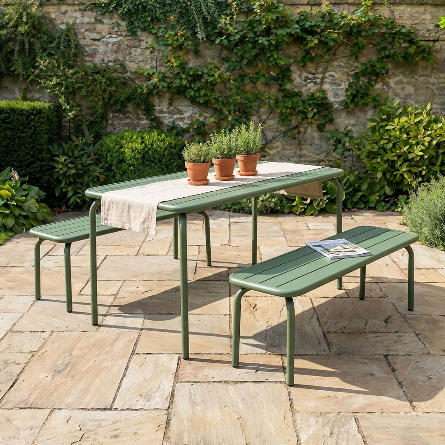 Eton Aluminium Bench Set