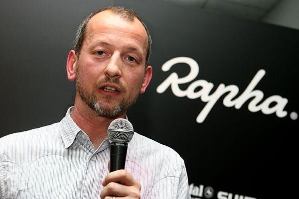 Rapha's Simon Mottram welcomes the guests.