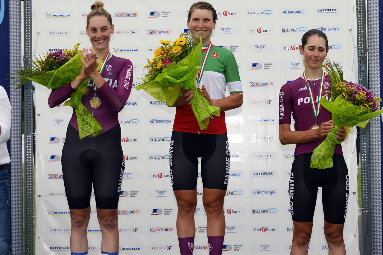 National Championships Italy 2022 - Women ITT - San Giovanni al Natisone - San Giovanni al Natisone 33,3 km - 22/06/2022 - Vittoria Guazzini (ITA - FDJ Nouvelle-Aquitaine Futuroscope) - Elisa Longo Borghini (ITA - Trek - Segafredo) - Marta Cavalli (ITA - FDJ Nouvelle-Aquitaine Futuroscope) -photo Tommaso Pelagalli/SprintCyclingAgency&Acirc;&copy;2022