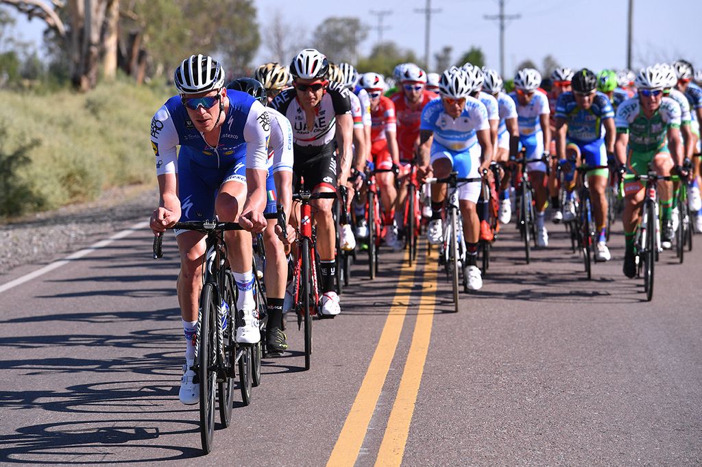 Tim Declercq (Quick-Step Floors) leads the peloton