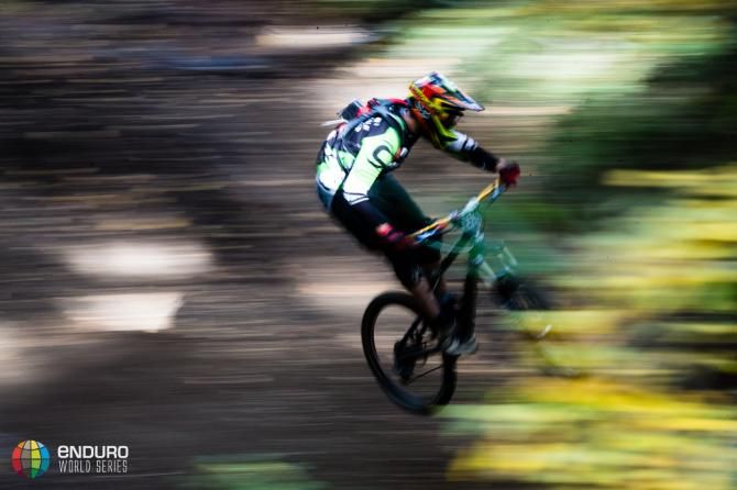 A Cannondale rider in action