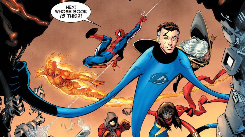 Spider-Man swings into action alongside the Fantastic Four and Ms. Marvel.