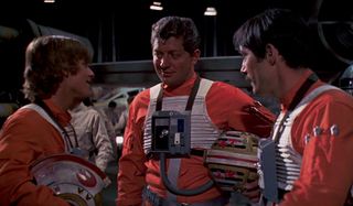Star Wars: A New Hope Luke talks with some other X-Wing pilots