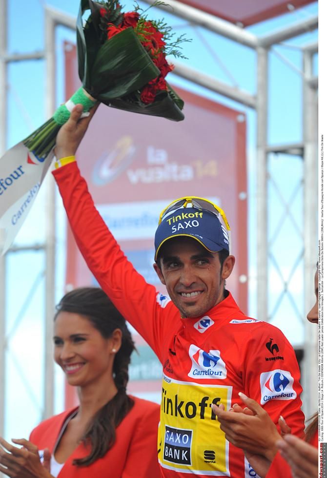 Alberto Contador (Tinkoff-Saxo) stays in the red jersey