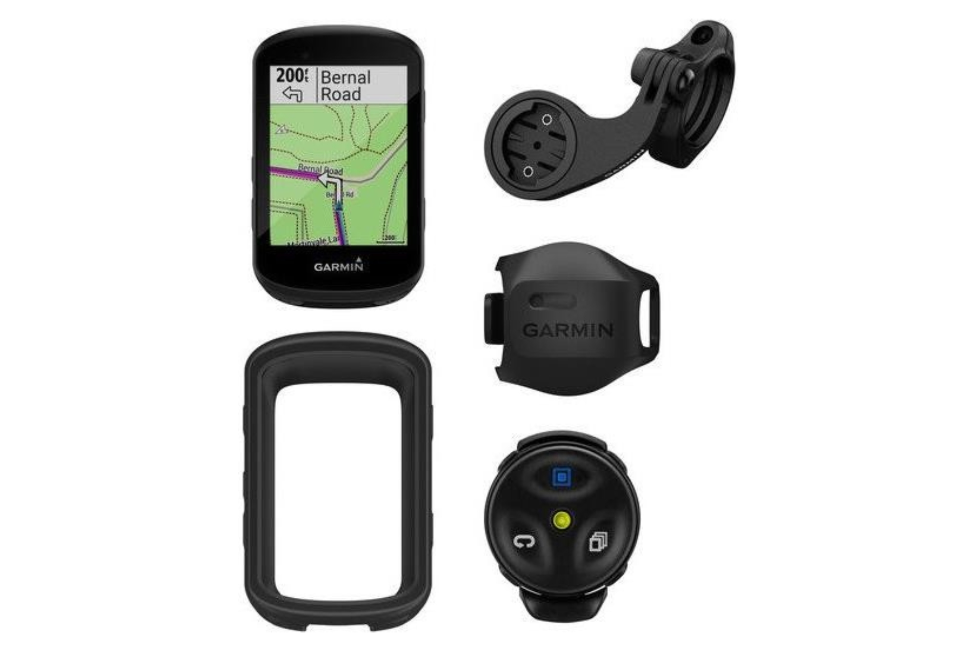 Garmin Edge 530 GPS Cycling Computer and mounts all on display