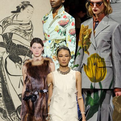 a collage of fashion inspired by nature from history