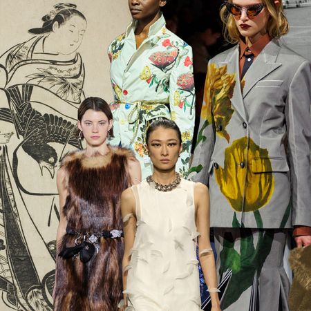 a collage of fashion inspired by nature from history