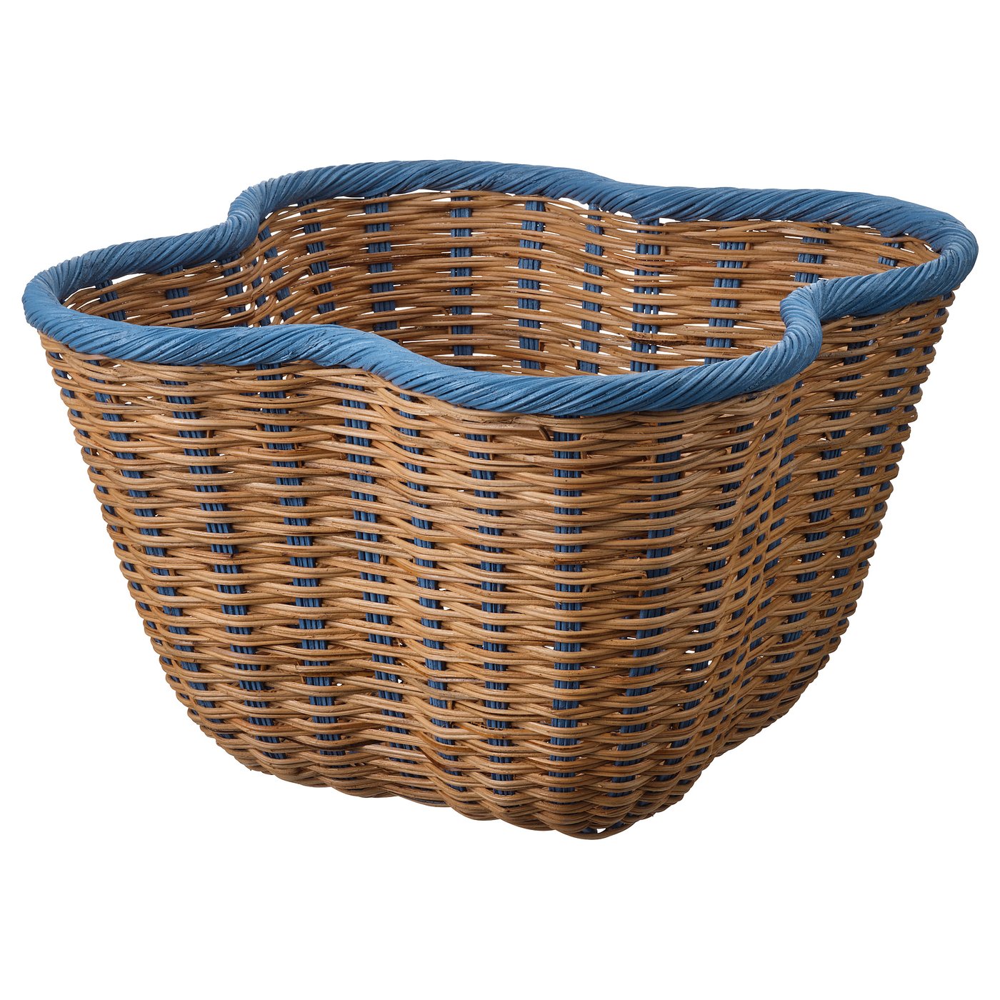 Ommj&amp;Auml;nge Basket - Beige/blue 15 &amp;frac34;x15 &amp;frac34;x10 &amp;frac14; "