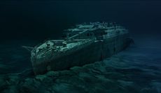 RMS Titanic at the bottom of the sea