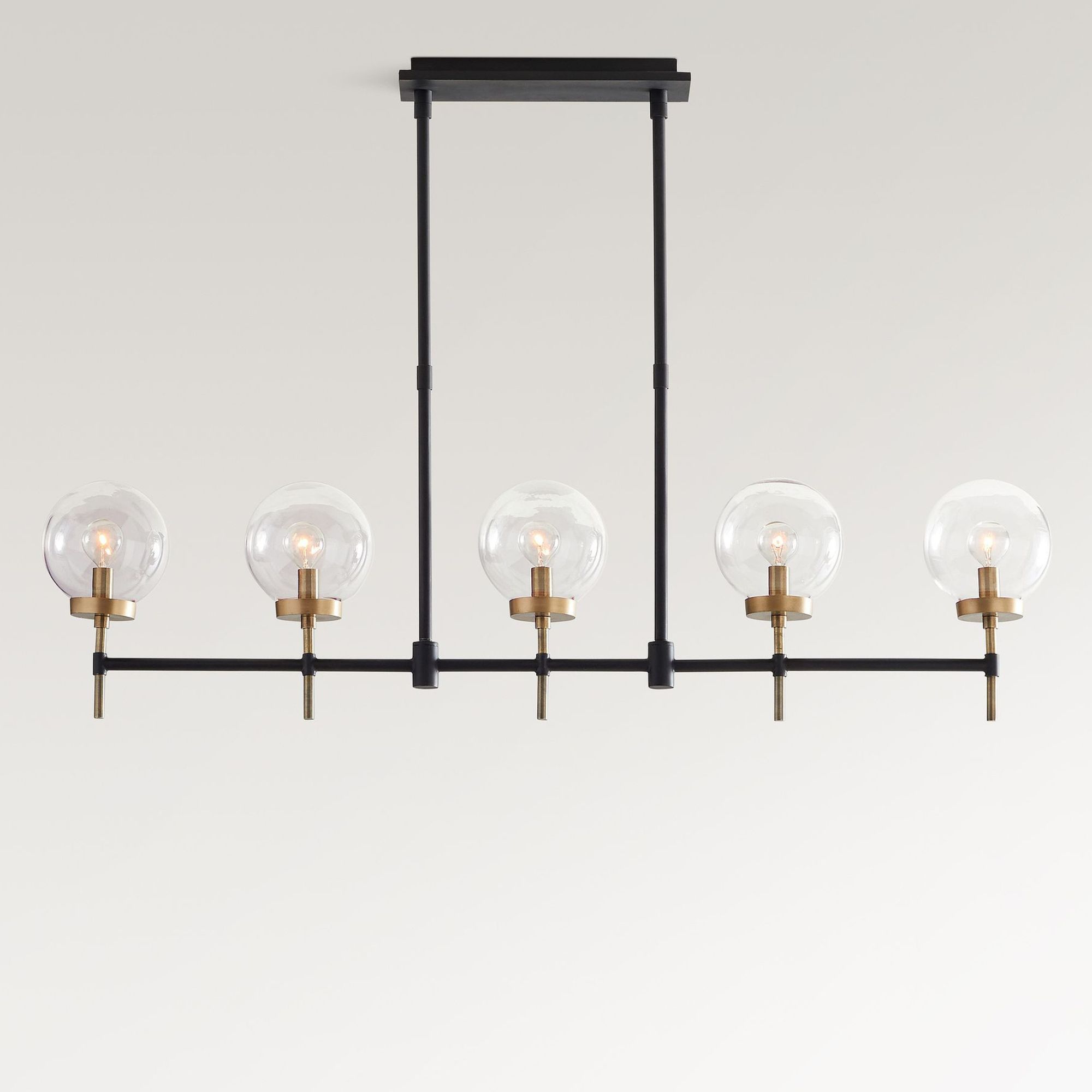 Camryn Glass Globe Linear Chandelier (49&quot;-72&quot;)