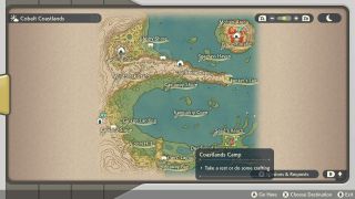 Coastlands camp in Cobalt Coastlands in Pokemon Legends: Arceus