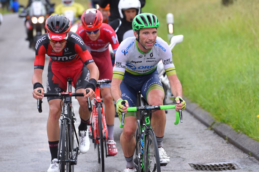 Michael Albasini leads the breakaway