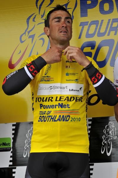 Hayden Roulston of Calder Stewart BikeNZ National team looks resplendent in yellow.