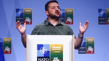 ukraine president Volodymyr Zelenskyy at nato summit in vilnius