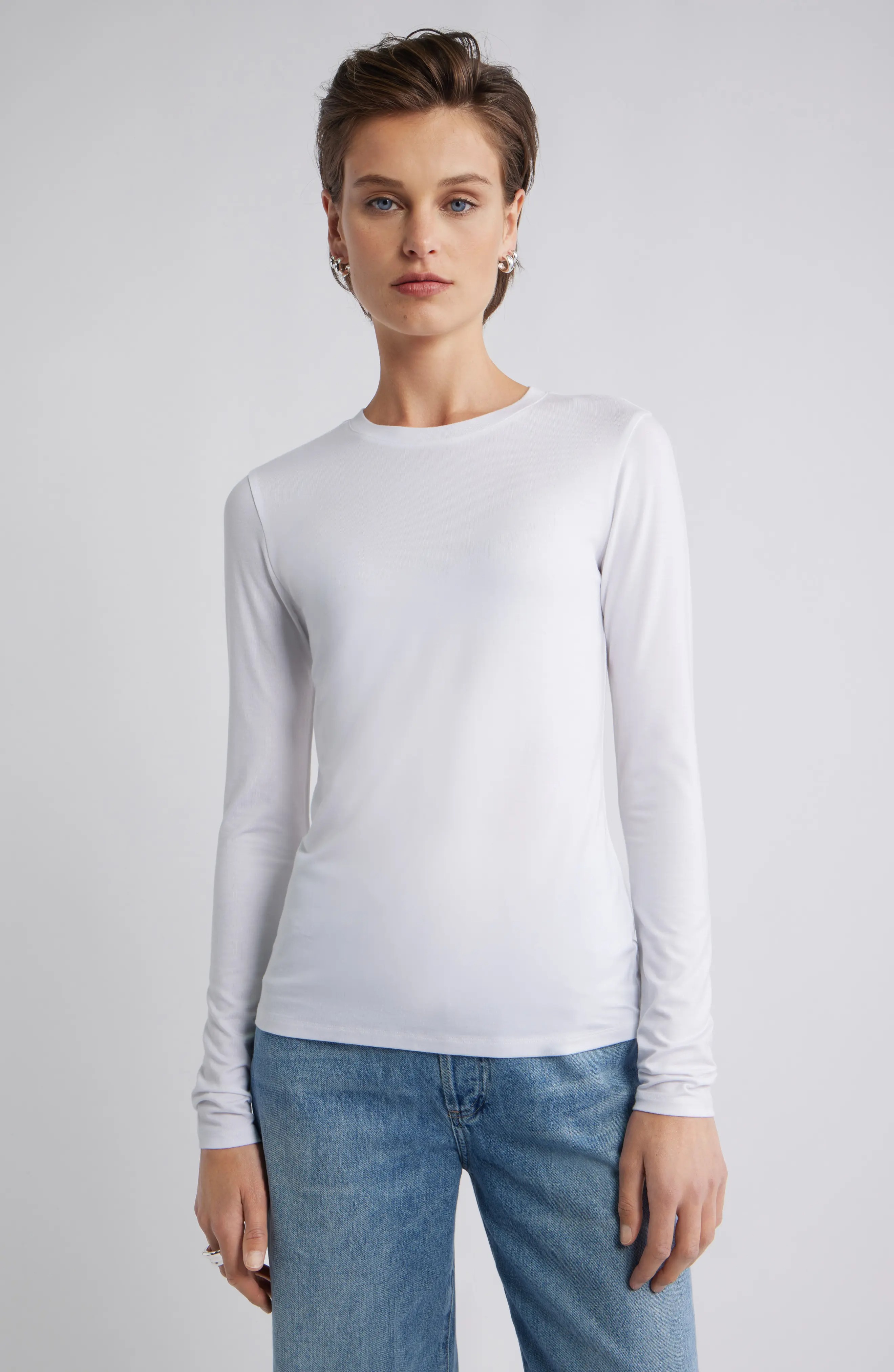 Nordstrom, Long Sleeve Crewneck T-Shirt