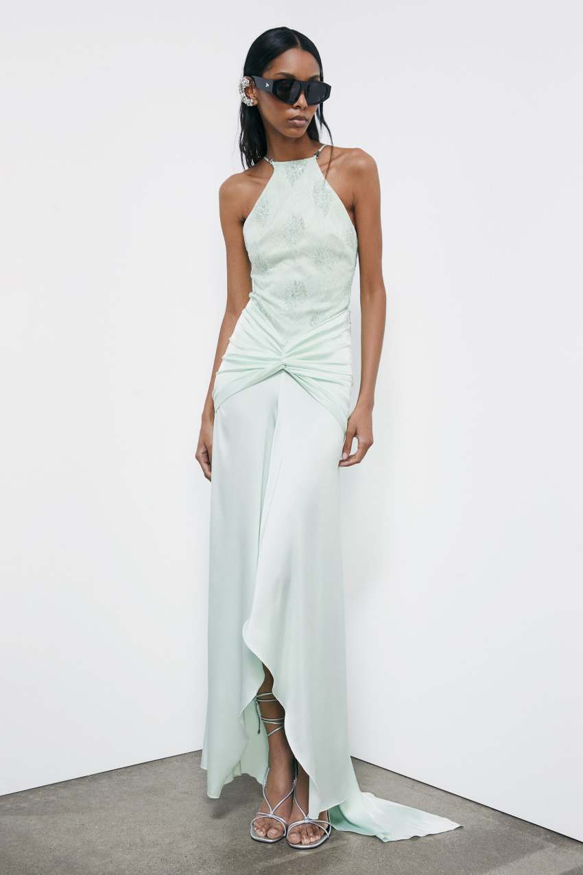 Long Ceremony Dress With Jewel Insert - 38