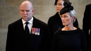 Mike Tindall and Zara Tindall pay their respects in The Palace of Westminster