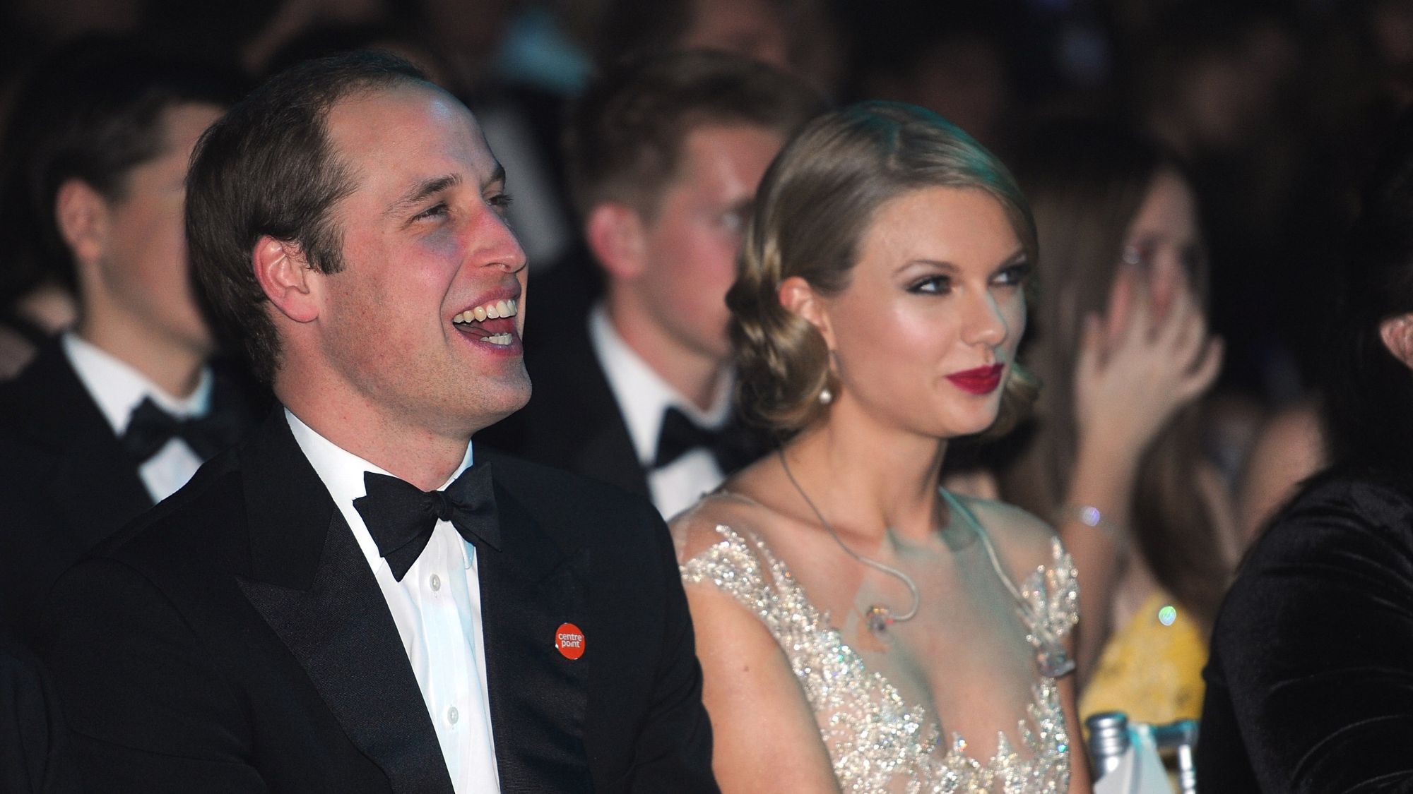 Prince William and Taylor Swift at the Winter Whites Gala in aid of Centrepoint