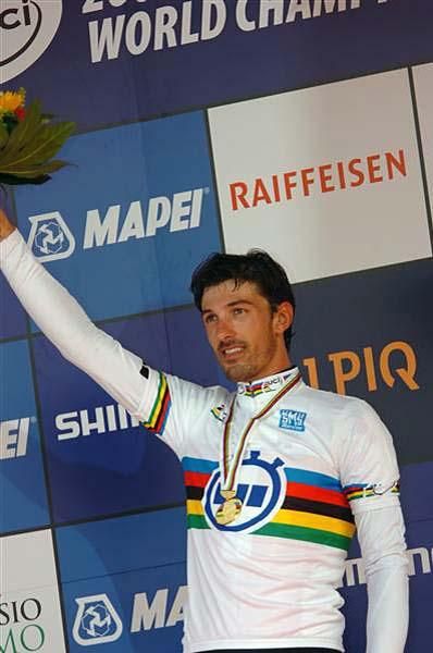 Fabian Cancellara (Switzerland) was cheered wildly by the crowds.