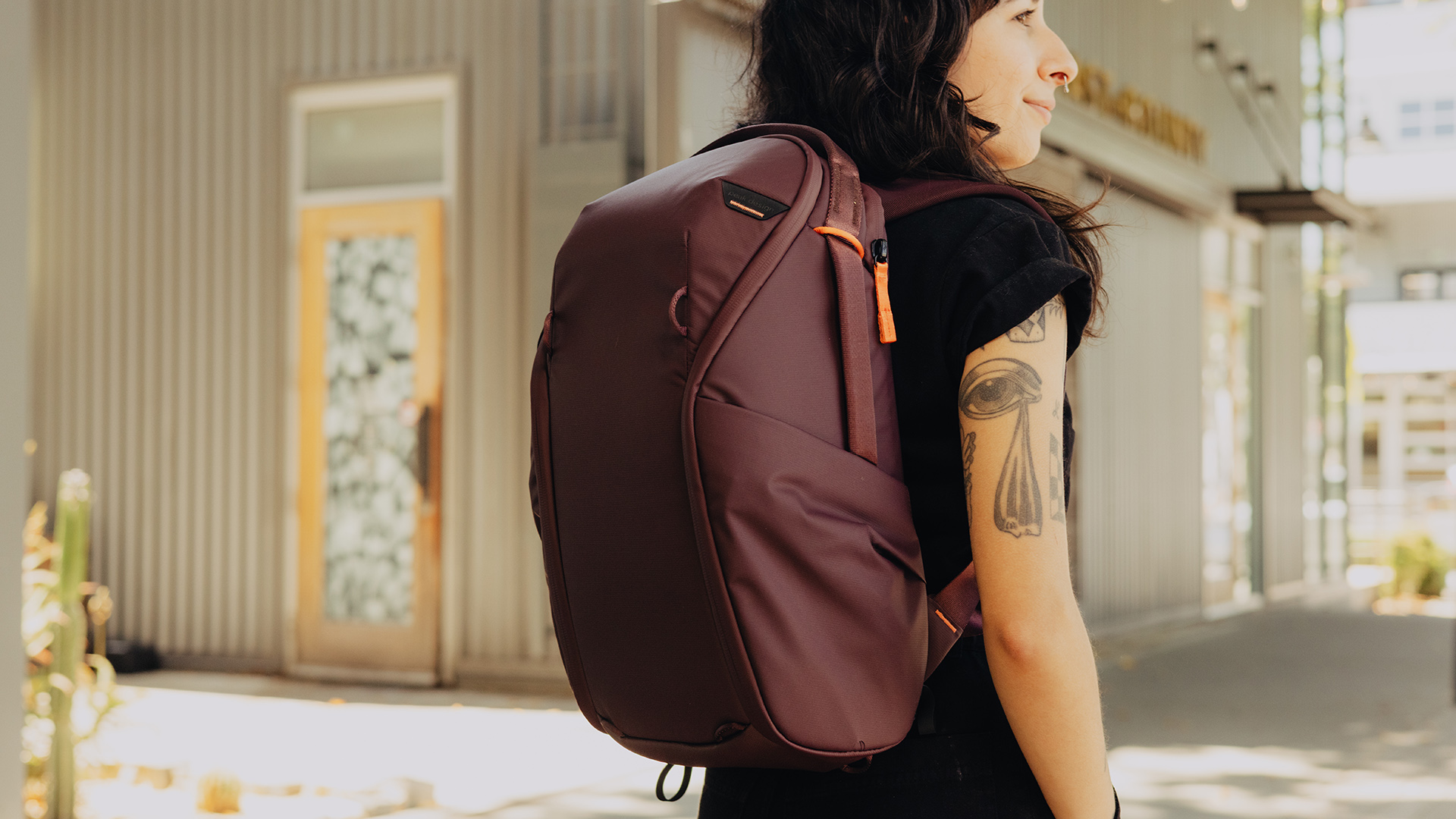 Peak Design product in new colourways in use