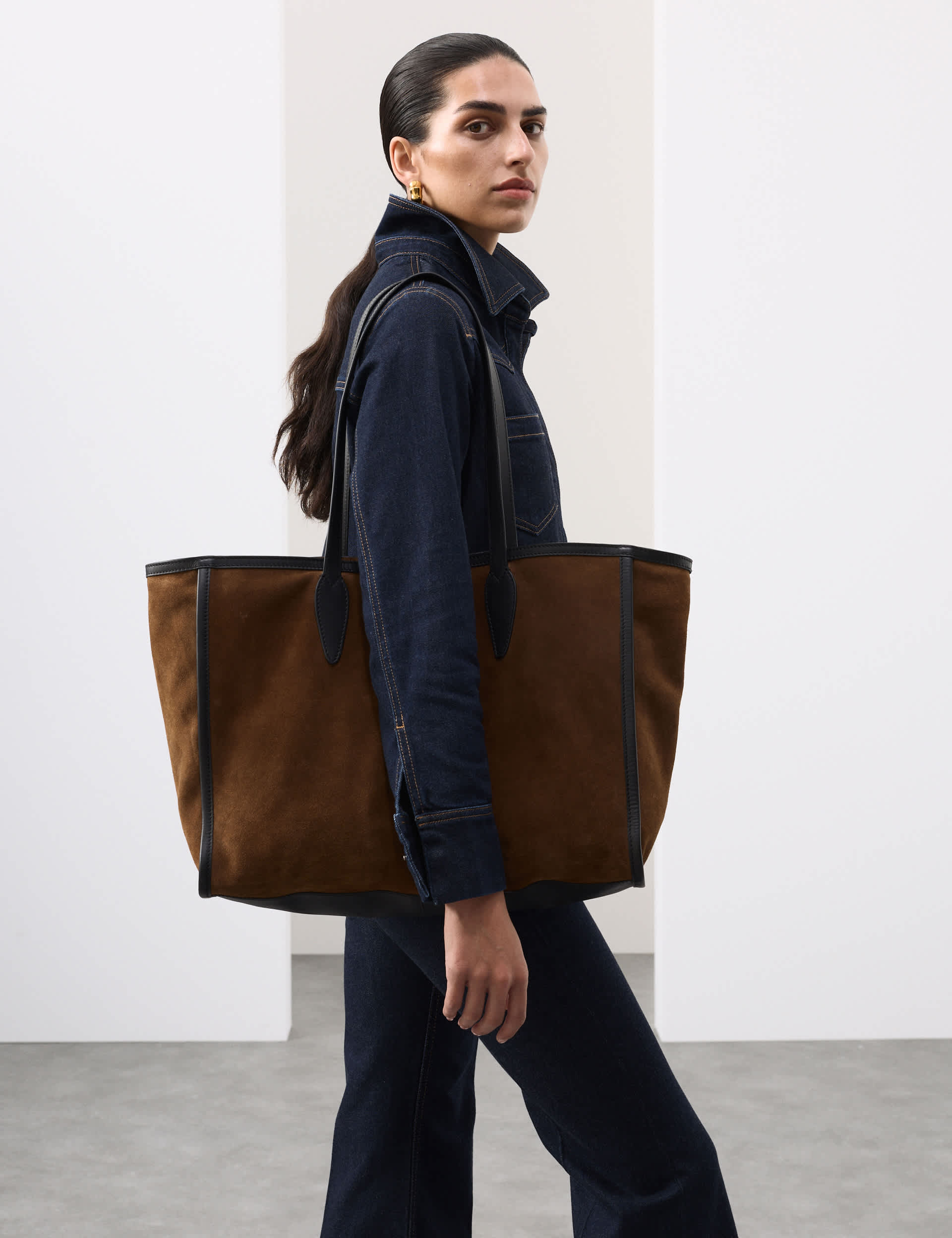 Suede Tote Bag