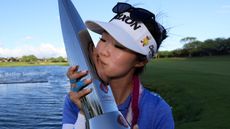 Grace Kim with the Lotte Championship trophy