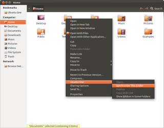 Ubuntu One File Manager Integration