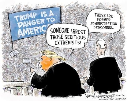Political Cartoon U.S. Trump Pence former&nbsp;officials