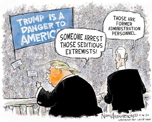 Political Cartoon U.S. Trump Pence former&amp;amp;nbsp;officials