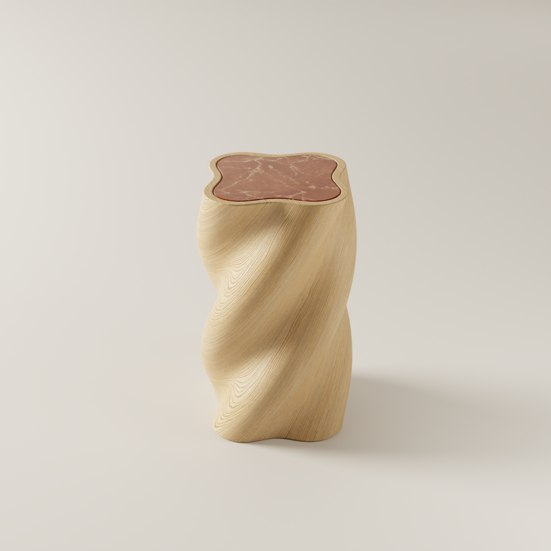 Fuuuusillo Ashwood and Rosso Alicante side table Burgio