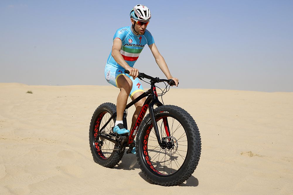 VIncenzo Nibali on the fat bike