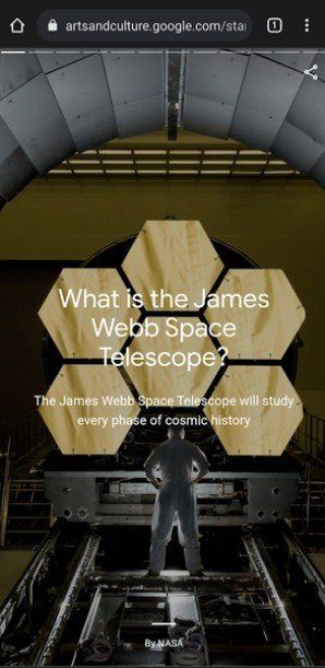 Google Arts Culture JWST