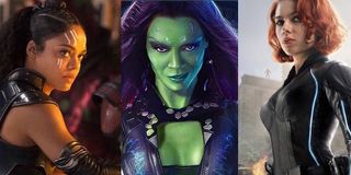 Valkyrie, Gamora, and Black Widow